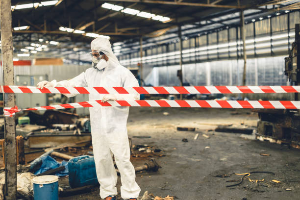 Professional Biohazard technician working in Cumberland Center, ME